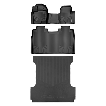 SmartCoverage™ Floor Liners For 2015-2026 Ford F-150 SuperCrew Cab (1st Row Bench) (No OTH and no 2nd Row Underseat Storage)
