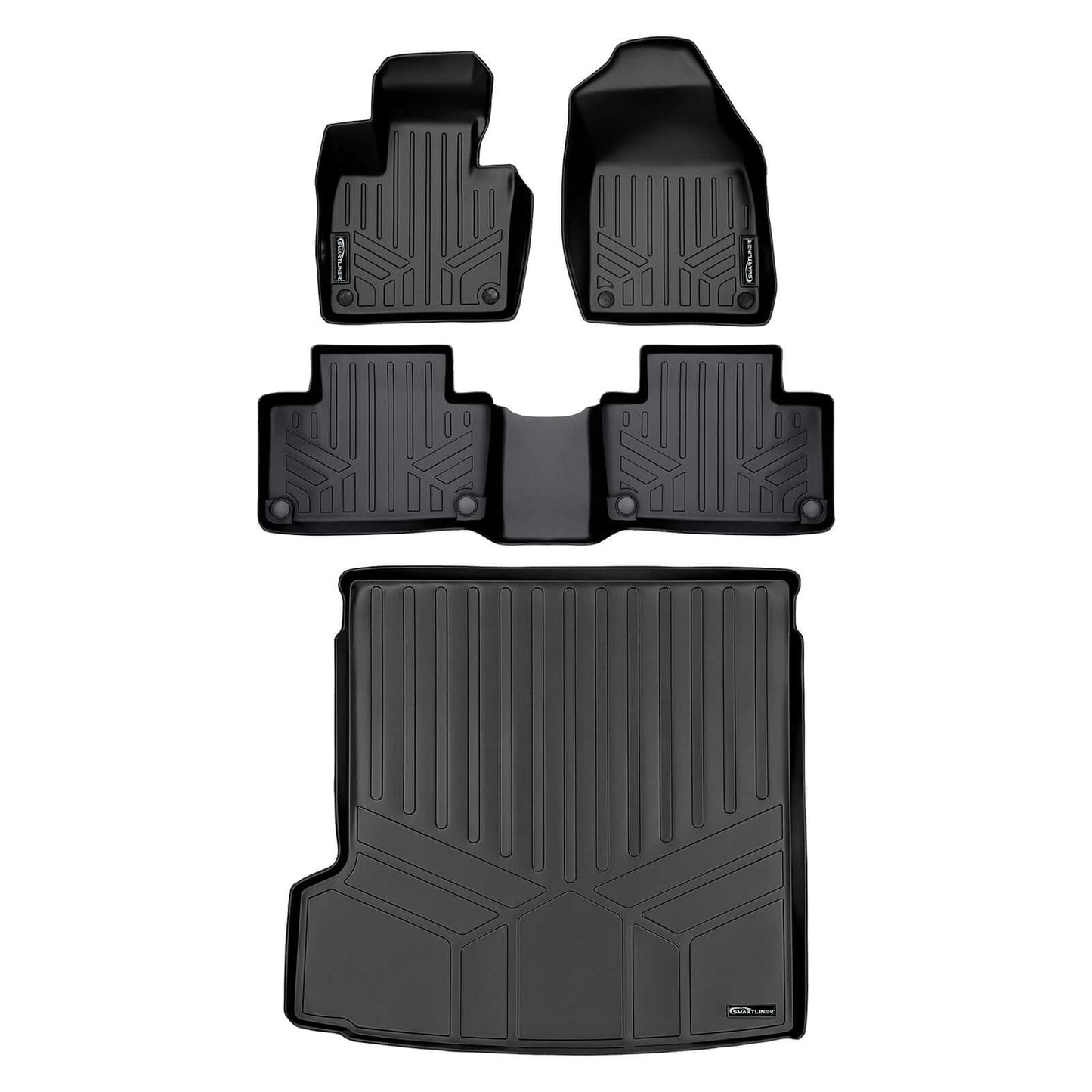 SMARTLINER Floor Liners for 2020-2026 Volvo XC90 (7 Passenger Models. No Plug-in Hybrid Models)