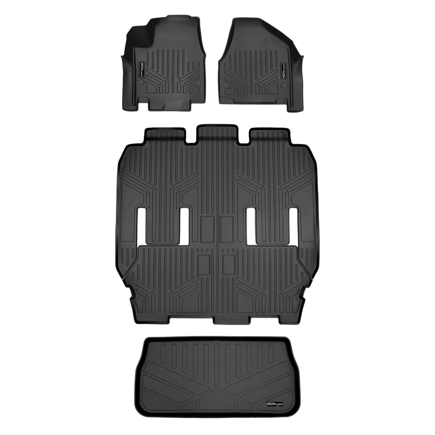 Smart Trim™ Floor Liners For 2017-2020 Chrysler Pacifica (2nd Row Bucket)