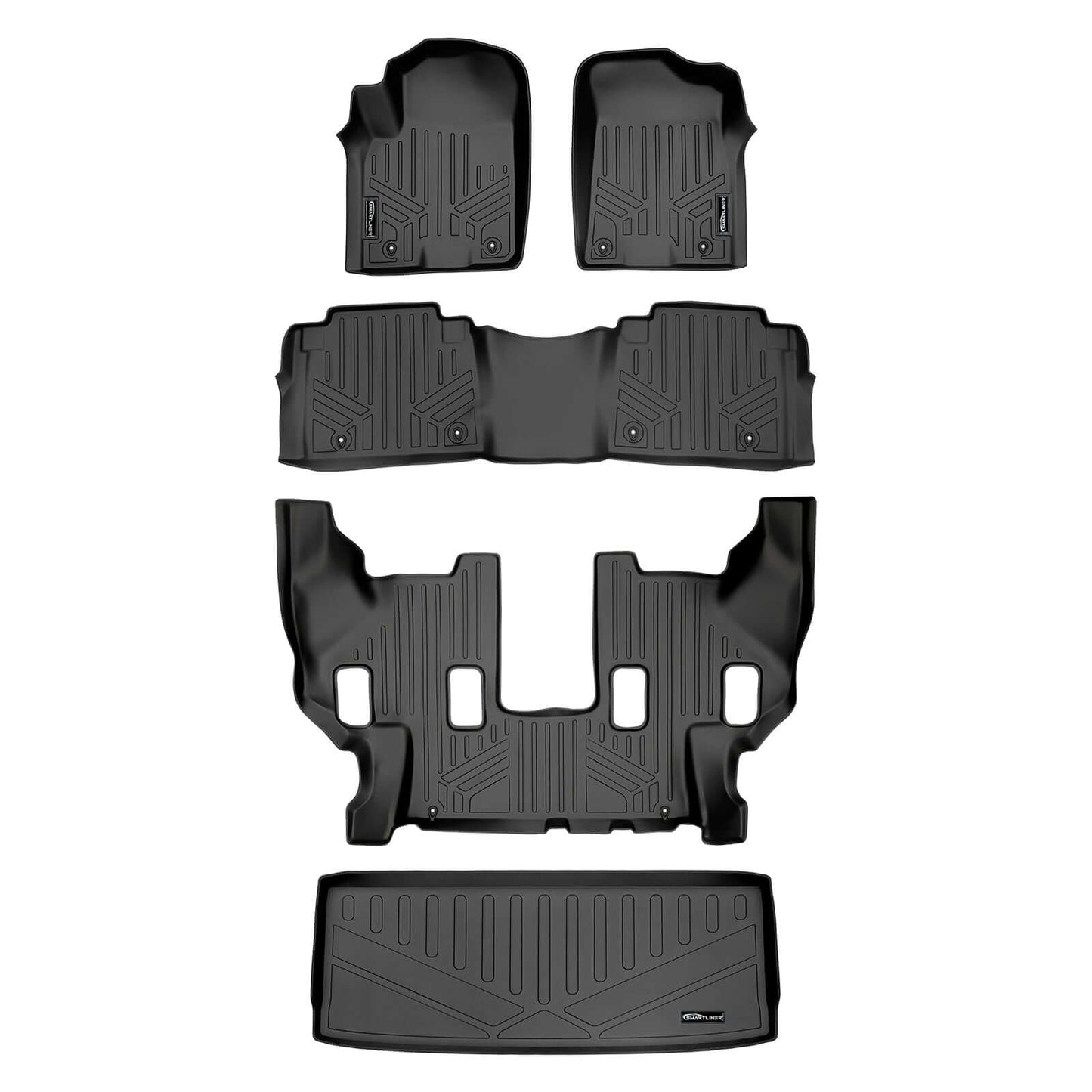 SMARTLINER Custom Fit Floor Liners For 17-18 Armada / 11-13 Infiniti QX56 / 2014-2018 QX80
