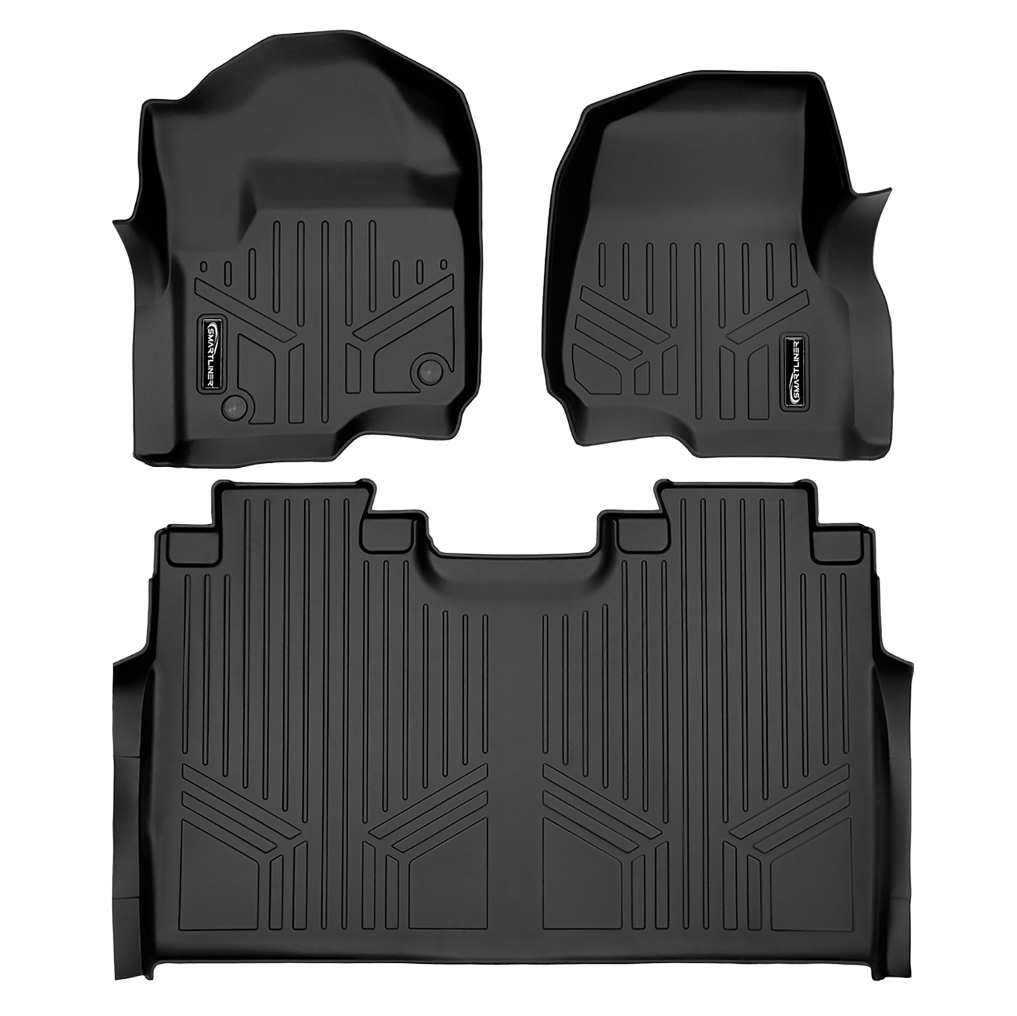 SMARTLINER Floor Liners for 2017-2026 Ford F-250/F-350 Super Duty Crew Cab (1st Row Bucket) and No UnderSeat Storage