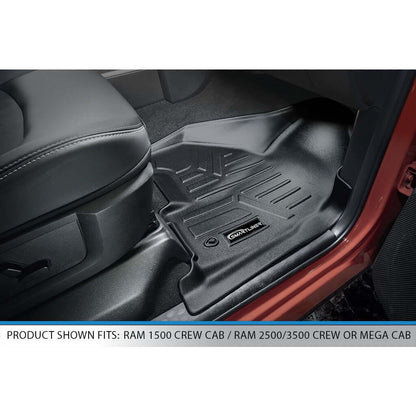 SMARTLINER Custom Fit Floor Liners For 2012-2018 RAM 1500/2500/3500 Crew Cab (4 Full Size Doors)