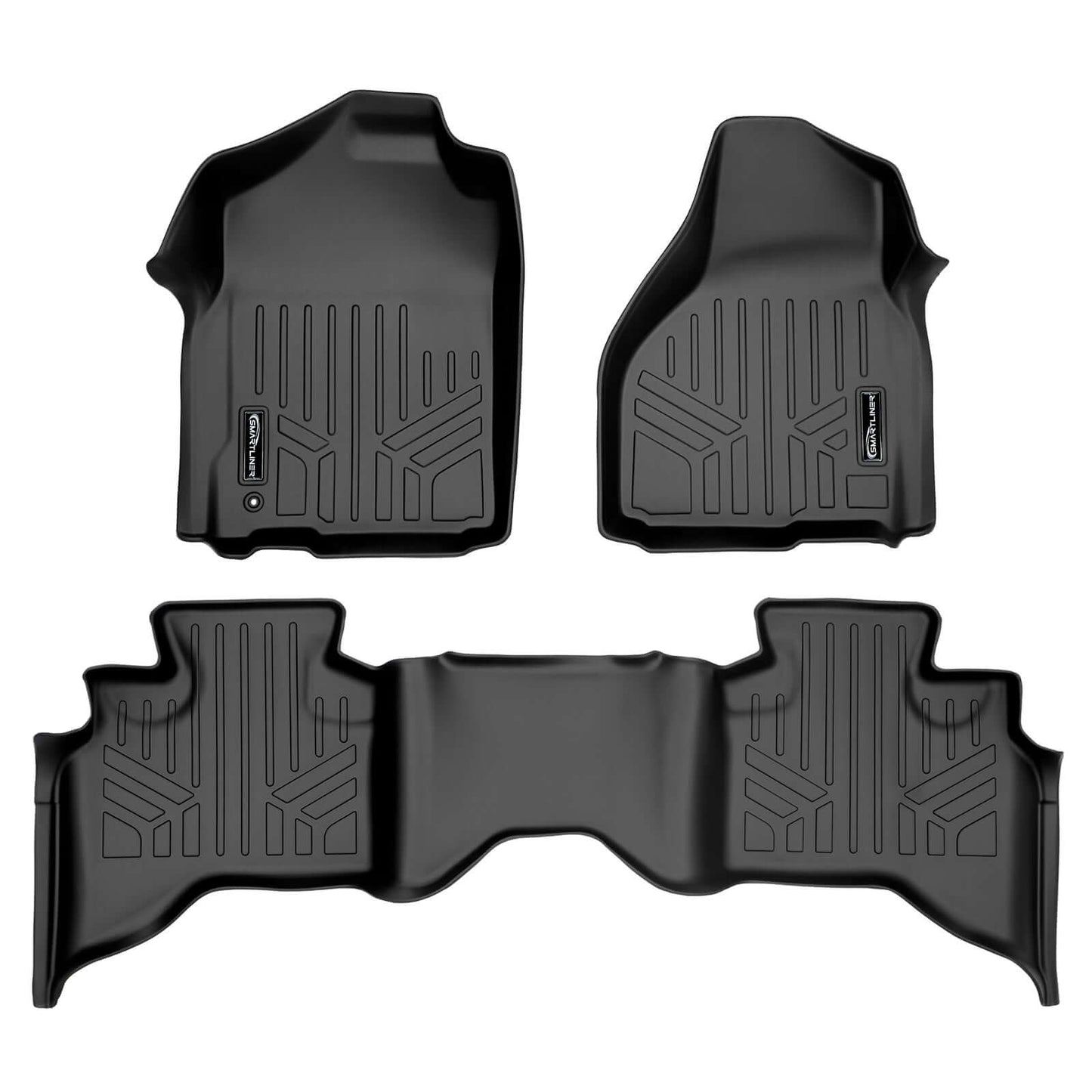 SMARTLINER Floor Liners for 2009-2012 Dodge Ram 1500 Quad Cab (2 Smaller Rear Doors)