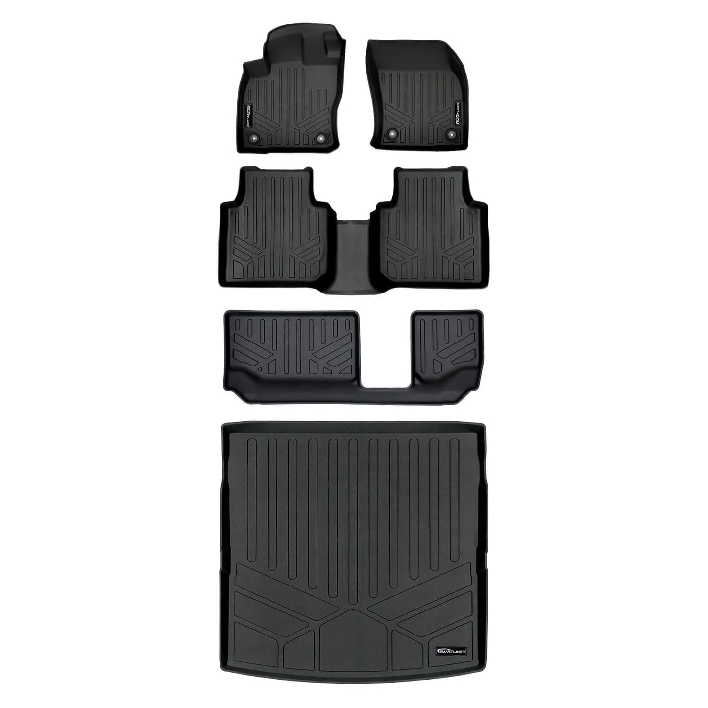 SMARTLINER Floor Liners for 2018-2024 Volkswagen Tiguan (7 Passenger)