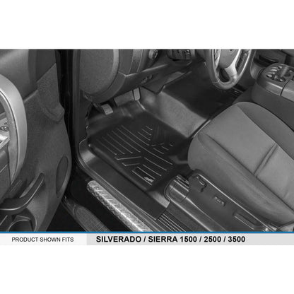 SMARTLINER Custom Fit Floor Liners For 2007-2013 Chevrolet Silverado/Sierra 1500/2500/3500 Extended Cab