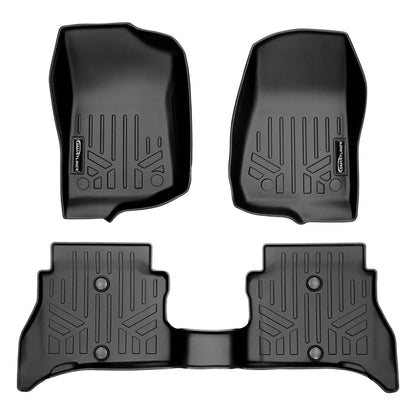 SMARTLINER Floor Liners for 2021-2025 Jeep Wrangler 4xe (With Trail-Rail system)