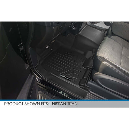 SMARTLINER Floor Liners for 2017-2024 Nissan Titan XD Crew Cab (1st Row Bench) No Underseat ToolBox