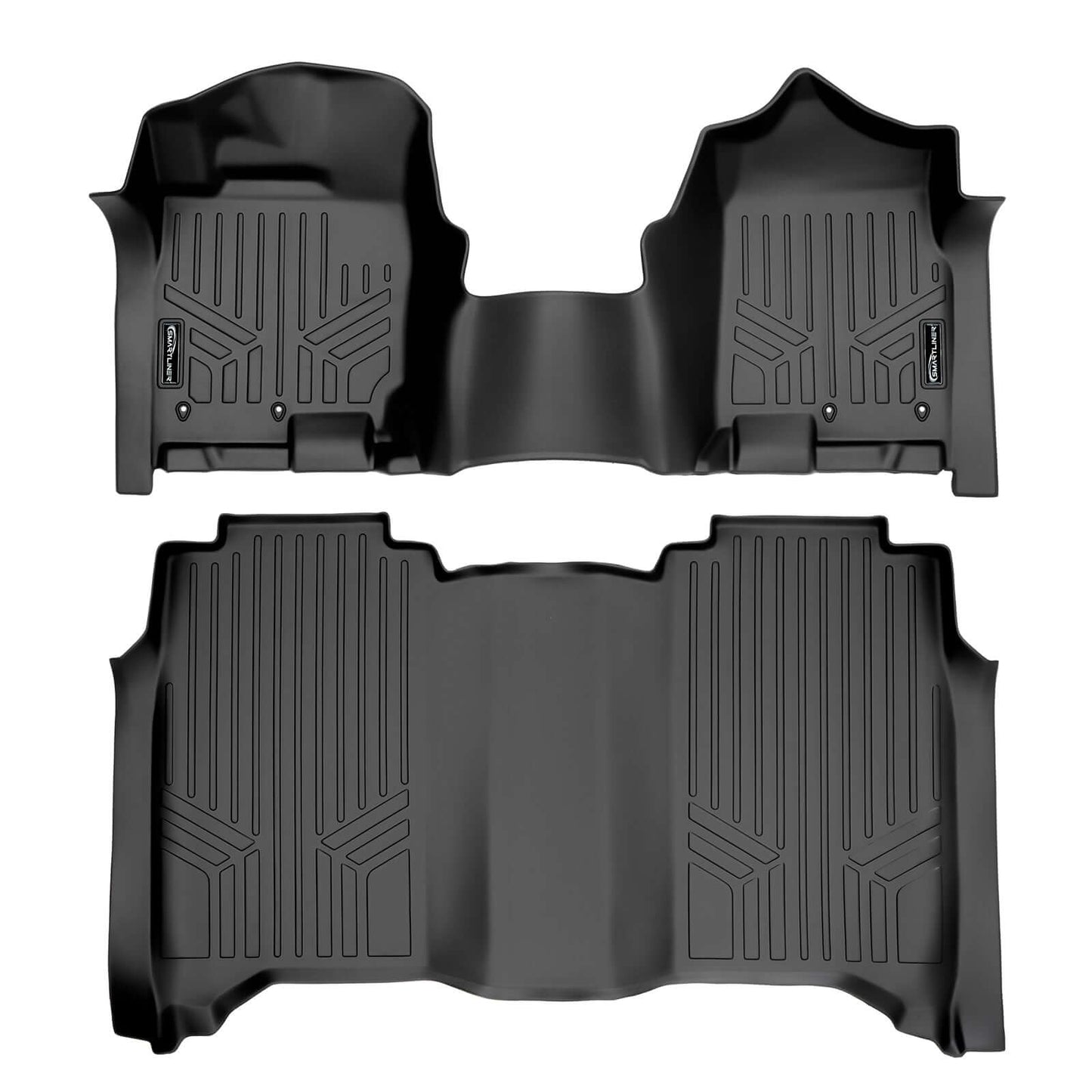 SMARTLINER Floor Liners for 2017-2024 Nissan Titan Crew Cab (1st Row Bench) No Underseat ToolBox and OTH Coverage