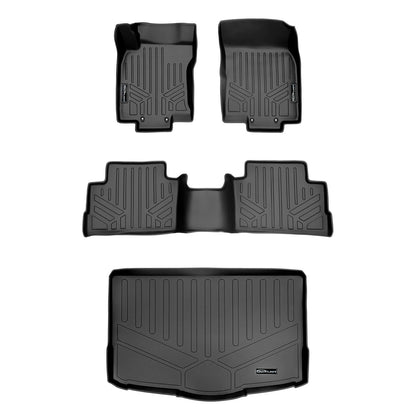 SMARTLINER Floor Liners for 2017-2024 Nissan Rogue Sport - Factory Cargo Tray in Lowest Position