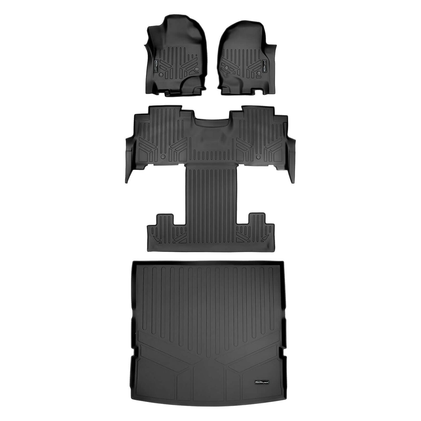 Smart Trim™ Floor Liners For 2018-2024 Ford Expedition/Lincoln Navigator 2nd Row Bucket Seats (no Max or L)