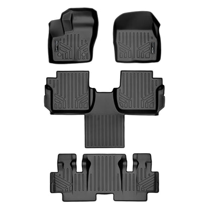 SMARTLINER Custom Fit Floor Liners For 2014-2020 Transit Connect With Carpet Flooring (Long Wheelbase & 2nd Row Bucket Seats)