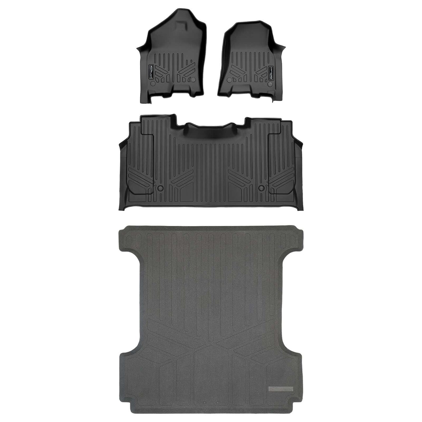 SmartCoverage™ Floor Liners For 2019-2024 Ram 1500 Quad Cab with Front Row Bench Seat Only (No Optional Underseat Storage)