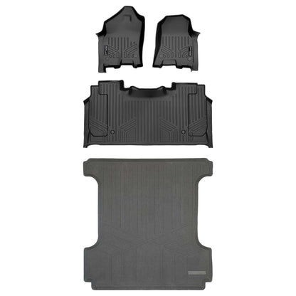 SmartCoverage™ Floor Liners For 2019-2024 Ram 1500 Quad Cab with Front Row Bench Seat Only (No Optional Underseat Storage)