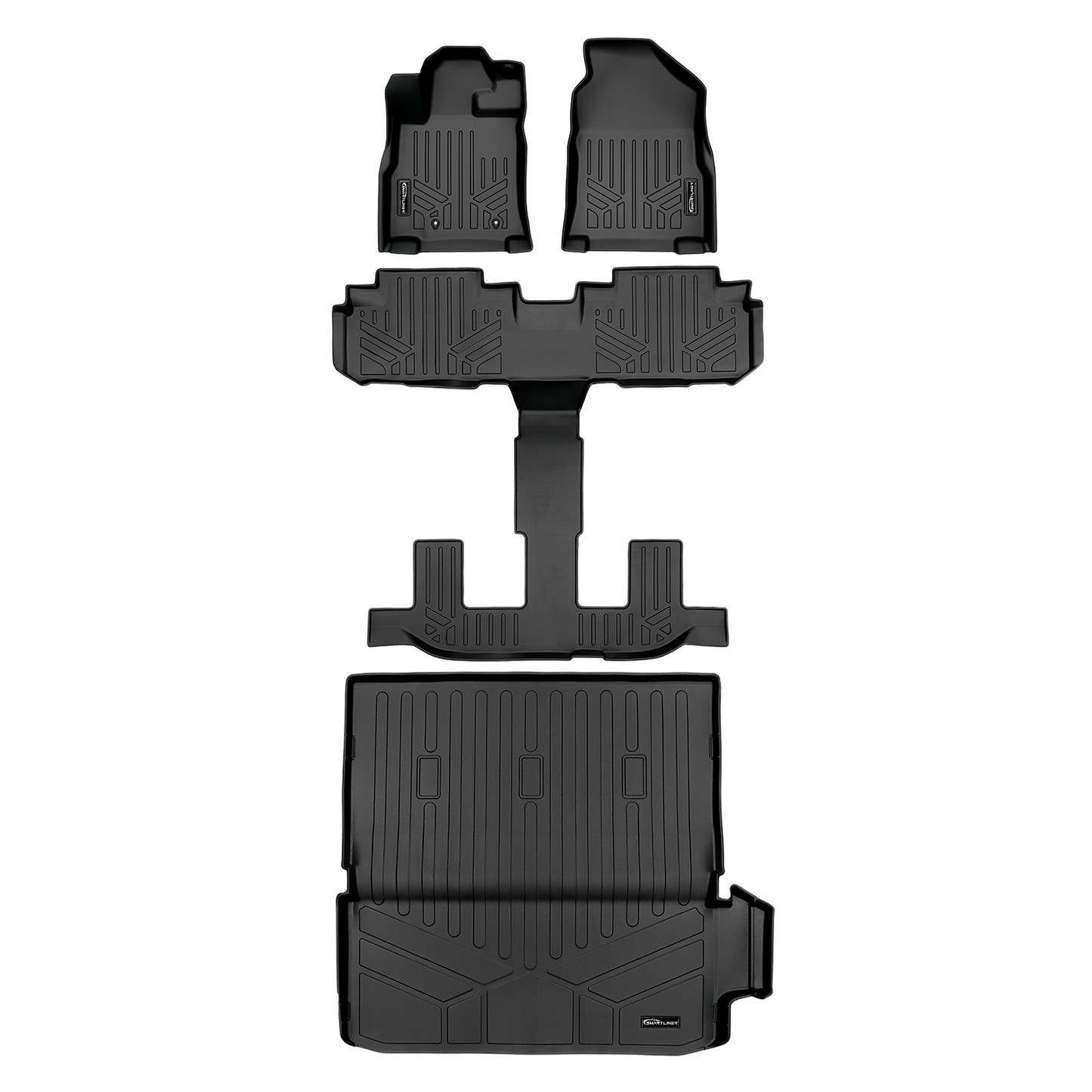 Smart Trim™ Floor Liners For 2019-2026 Subaru Ascent (2nd Row Bench) and No Subwoofer in the Cargo Area