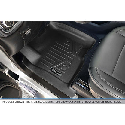 SmartCoverage™ Floor Liners For 2019-2026 1500 Silverado/Sierra Crew Cab 2019-2024 Crew Cab