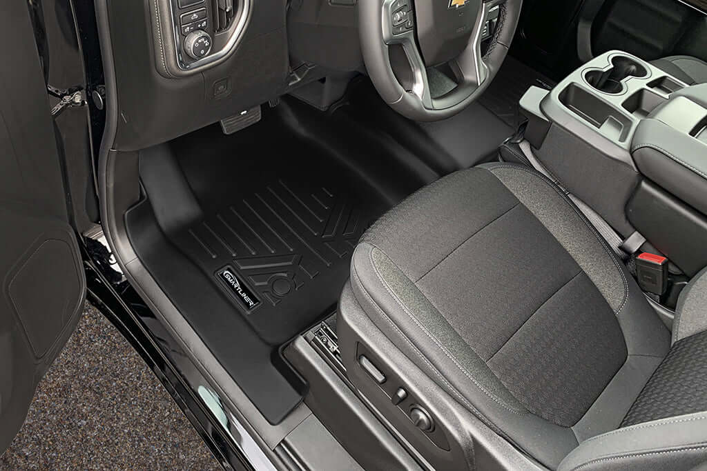 SMARTLINER Floor Liners for 2019-2026 Chevy Silverado 2500 HD | 3500 HD (Crew Cab|Carpet|(1st Row Bench)|(OTH)|[No 2nd Row Storage]