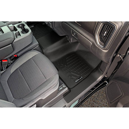 SMARTLINER Custom Fit Floor Liners Compatible With 2020-2025 Chevrolet Silverado 2500 HD | 3500 HD (Crew Cab|Carpeted Flooring|1st Row Bench Seat|With Over the Hump Coverage|with 2nd Row Underseat Storage)