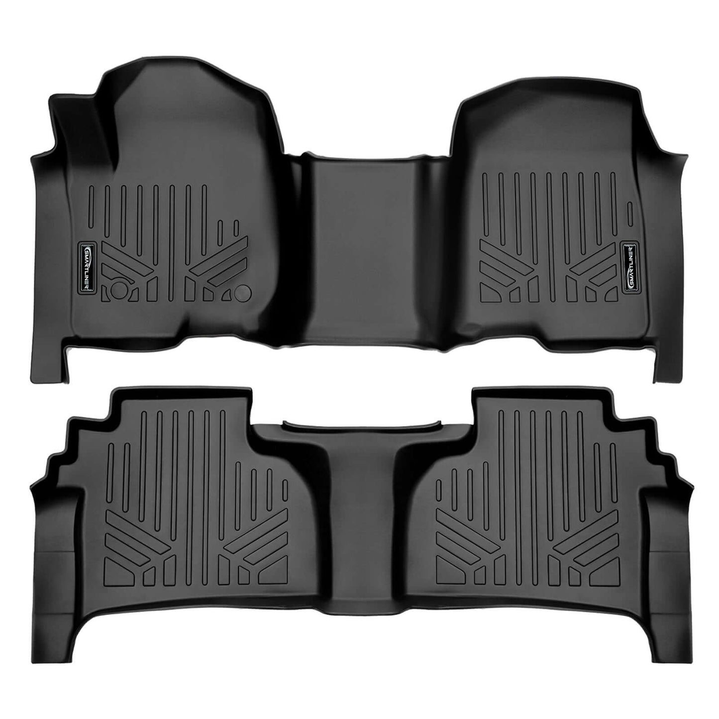 SMARTLINER Floor Liners for 2020-2025 Chevy Silverado 2500 HD | 3500 HD (Double Cab|Carpet|(1st Row Bench)|(OTH)|[2nd Row Storage]
