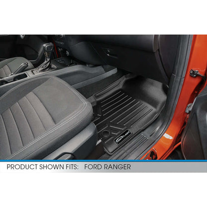 SmartCoverage™ Custom Fit Floor Liners For 2019-2023 Ford Ranger SuperCrew Cab (Carpet Flooring)