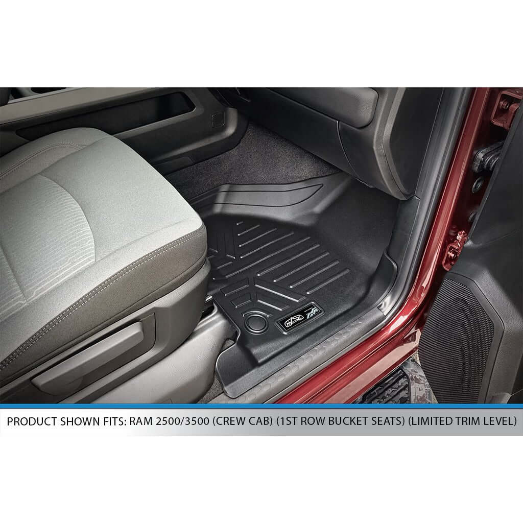 SMARTLINER Custom Fit Floor Liners For 2019-2026 Ram 2500/3500 Crew Cab with Limited Trim 1st Row Bench Seat No 1st Row Coverage