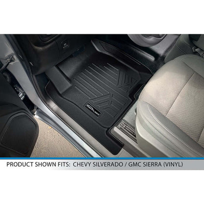 SmartCoverage™ Floor Liners For 2019-2026 Silverado/Sierra 1500 Crew Cab (1st Row Bucket) & Vinyl