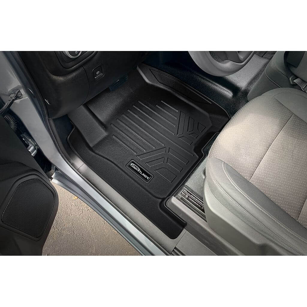 SmartCoverage™ Floor Liners For 2019-2026 Chevy Silverado 1500 Crew Cab | Vinyl | (1st Row Bench) (No OTH) [2nd Row Storage]