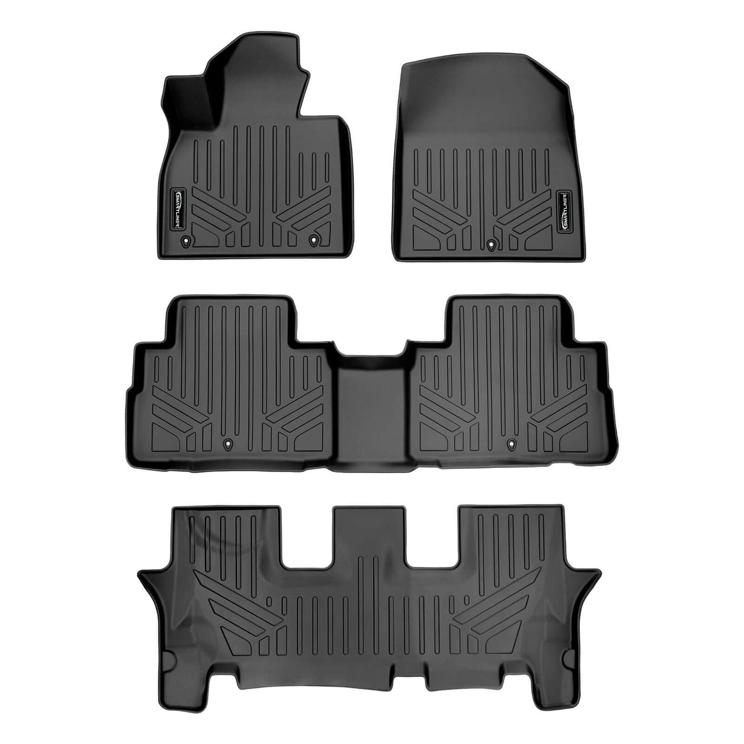 SMARTLINER Floor Liners for 2020-2025 Hyundai Palisade (2nd Row Bucket) With Center Console