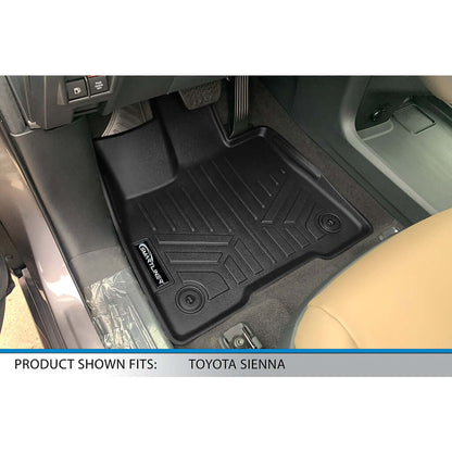 SMARTLINER Custom Fit Floor Liners For 2021-2026 Toyota Sienna with 2nd Row Bench Seat
