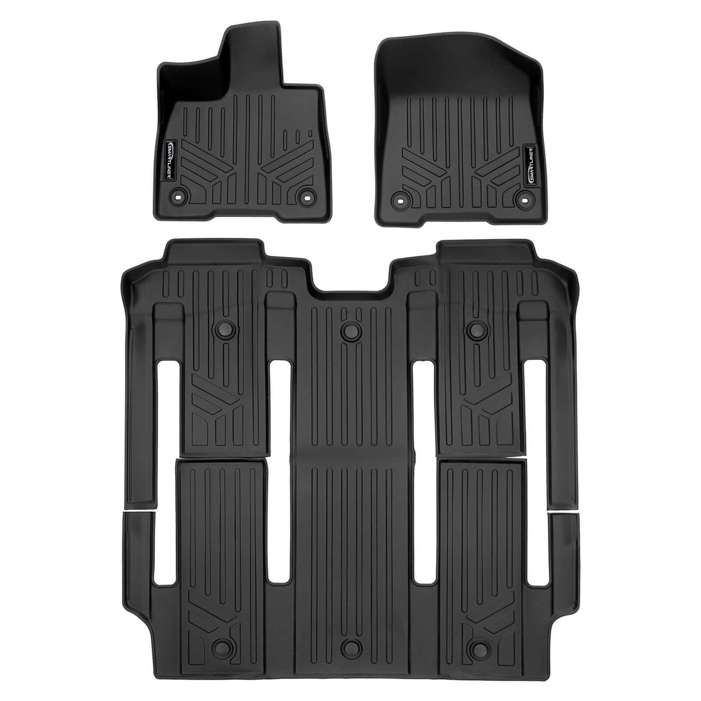 SMARTLINER Custom Fit Floor Liners For 2021-2026 Toyota Sienna with 2nd Row Bucket Seats no Spare Tire