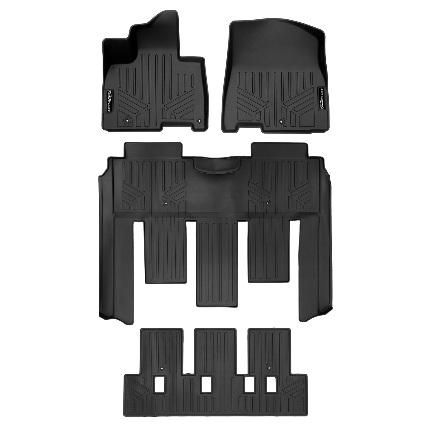 SMARTLINER Floor Liners for 2022-2026 Kia Carnival (7 Passenger Models With 2nd Row VIP Seats)
