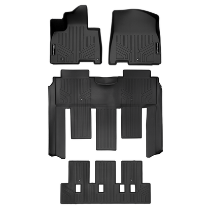 SMARTLINER Floor Liners for 2022-2026 Kia Carnival (7 Passenger Models With 2nd Row VIP Seats)
