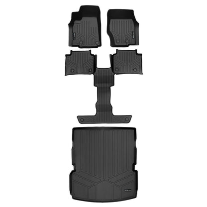 SMARTLINER Floor Liners for 2021-2026 Jeep Grand Cherokee L (2nd Row Bucket) with in between Coverage