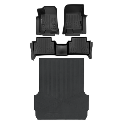 SMARTLINER Custom Fit Floor Liners For 2023-2025 GMC Canyon (Only Fits Crew Cabs with Carpeted Flooring)