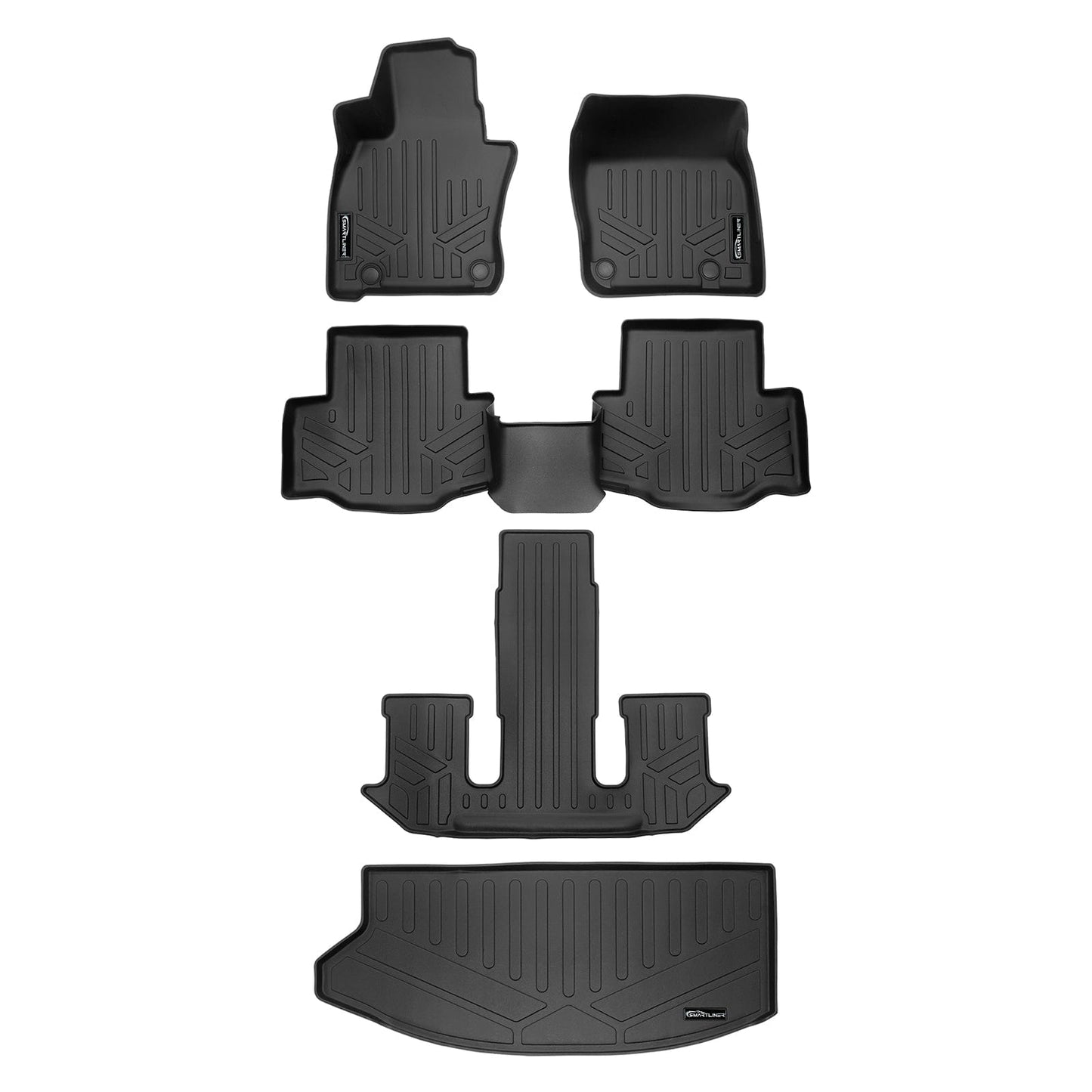 SMARTLINER Floor Liners for 2024-2026 Mazda CX-90 (Only Fits 2nd Row Bucket Seats With Center Console)