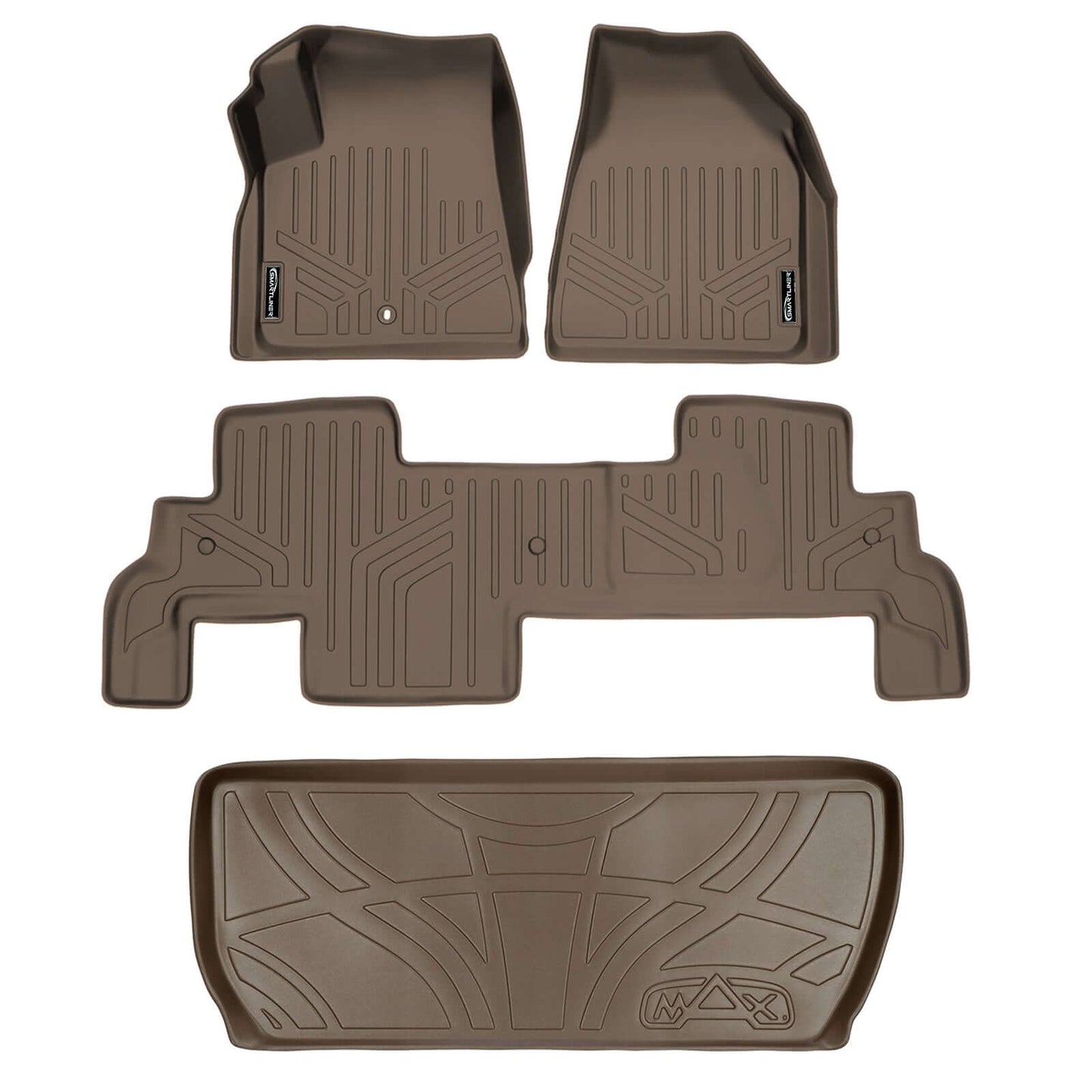 SMARTLINER Floor Liners for Traverse/Enclave/Acadia/Outlook ((2nd Row Bench))