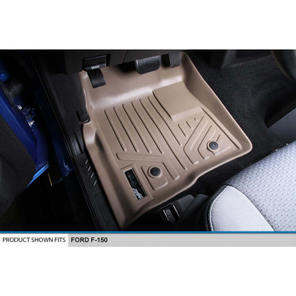 SMARTLINER Custom Fit Floor Liners For 2011-2014 Ford F-150 SuperCab with Flow Center Console