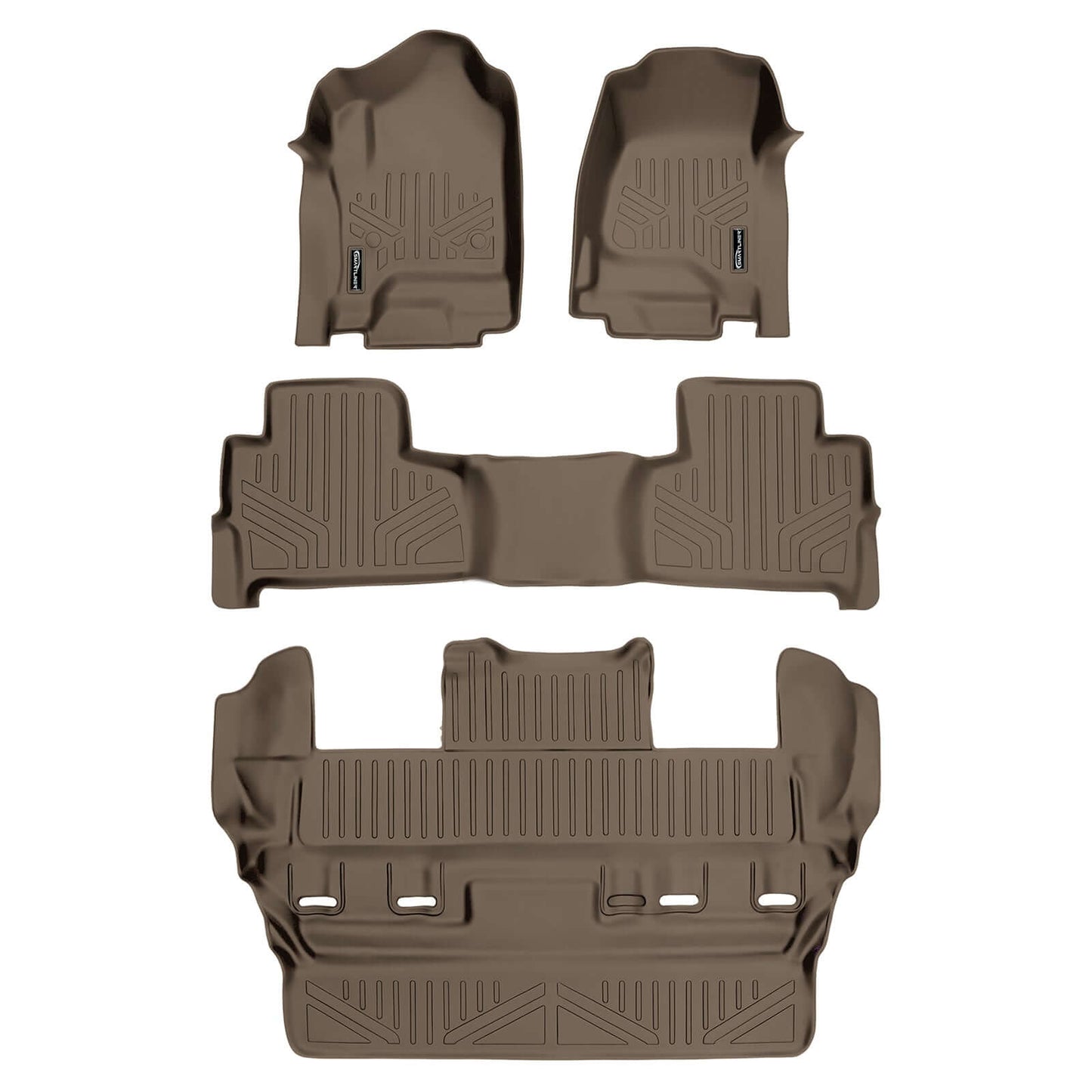 Smart Trim™ Floor Liners For 2015-2020 Chevrolet Tahoe / GMC Yukon (2nd Row Bucket)