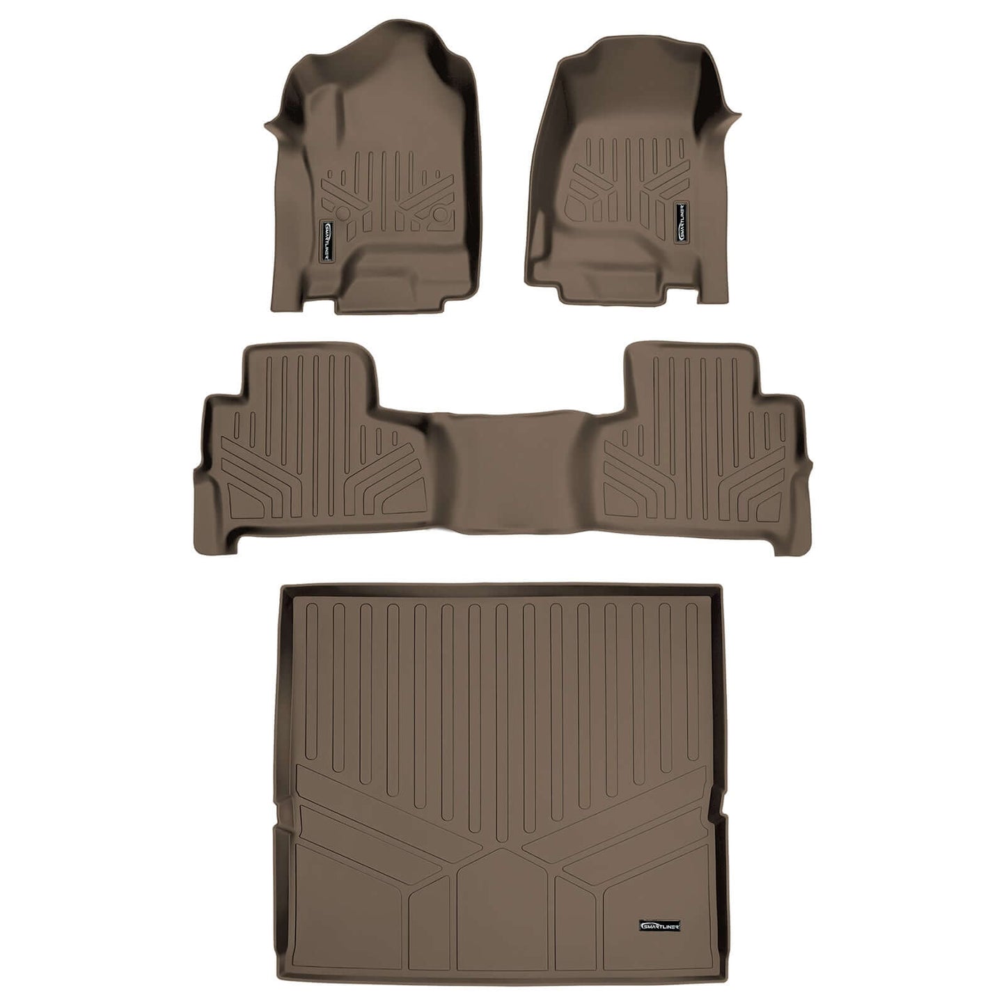 Smart Trim™ Floor Liners For 2015-2020 Chevrolet Tahoe / GMC Yukon (2nd Row Bucket)