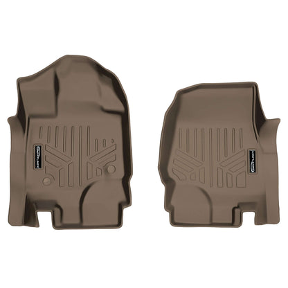 SmartCoverage™ Custom Fit Floor Liners For 2015-2025 Ford F-150 SuperCrew Cab with 1st Row Bench (No OTH) Carpet Flooring with 2nd Rear Underseat Storage