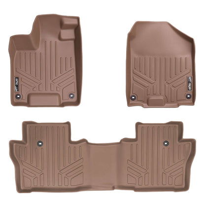 SMARTLINER Custom Fit Floor Liners For 2016-2022 Honda Pilot (8 Passenger Model)