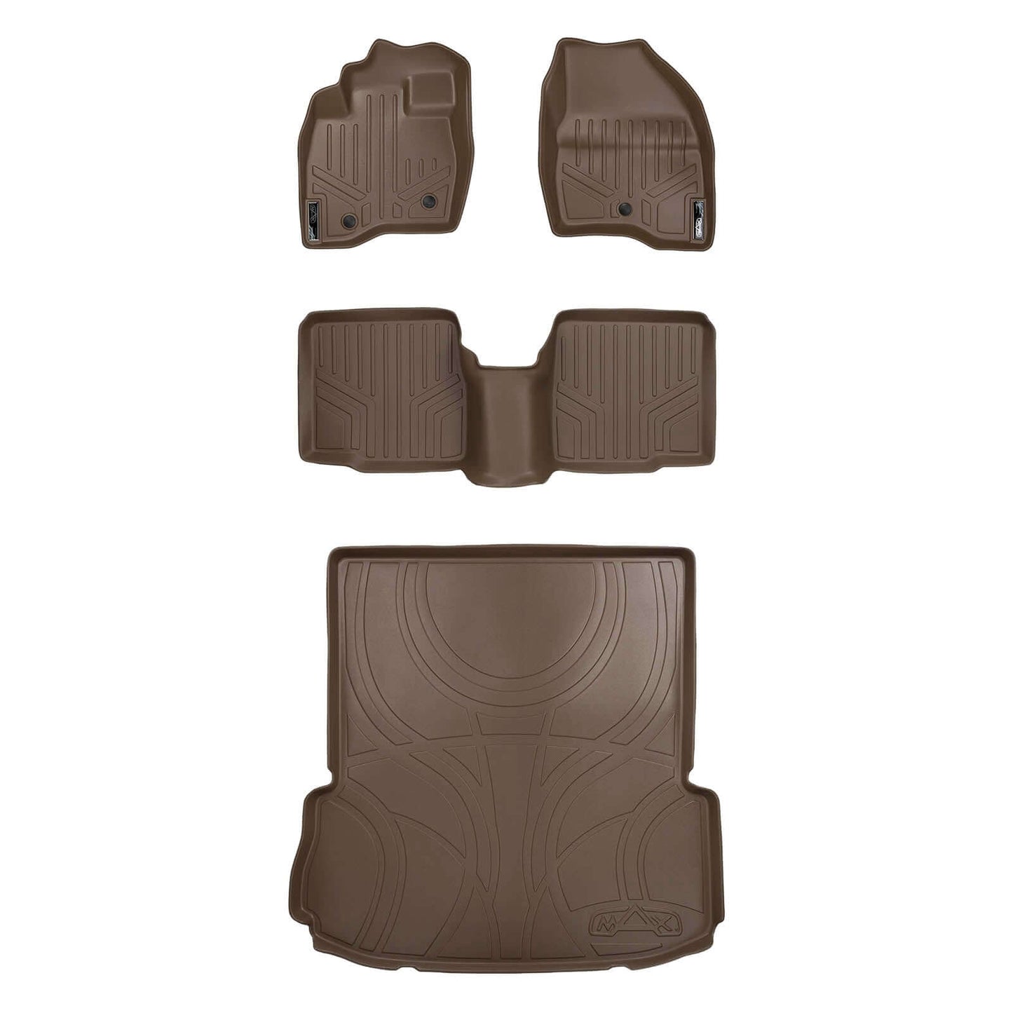 SMARTLINER Custom Fit Floor Liners For 2017-2019 Ford Explorer without 2nd Row Center Console