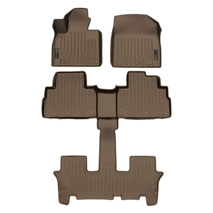 SMARTLINER Floor Liners for 2020-2025 Kia Telluride (2nd Row Bucket) with in between Coverage