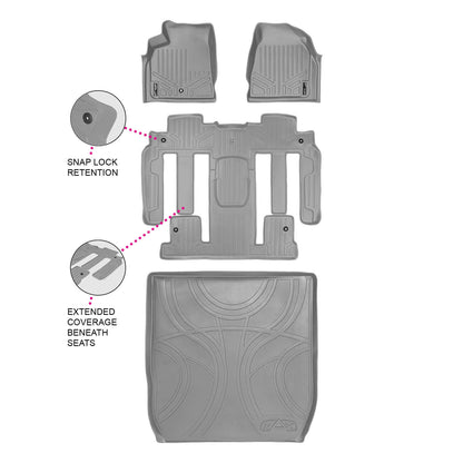 SMARTLINER Floor Liners for 2009-2010 Chevrolet Traverse (2nd Row Bucket)