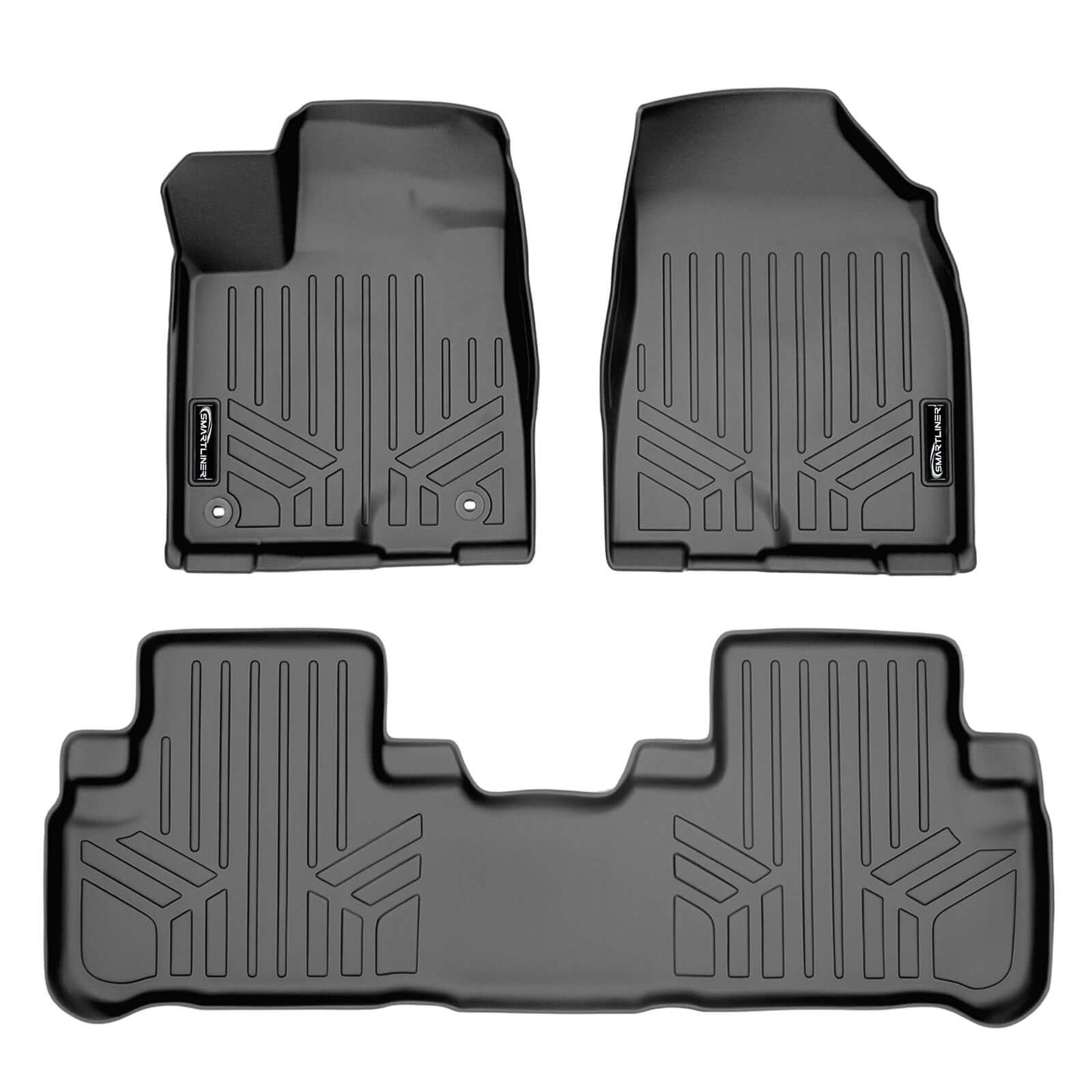 SMARTLINER Custom Fit Floor Liners For 2014-2019 Toyota Highlander Hybrid (with 2nd Row Bench Seat)
