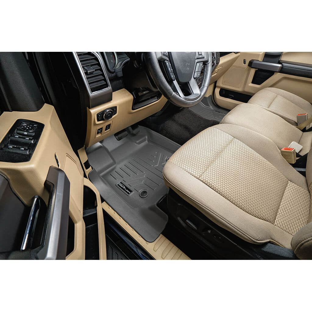 SmartCoverage™ Floor Liners For 2015-2026 Ford F-150 (1st Row Bucket) & OEM 2nd Row Under Seat Storage