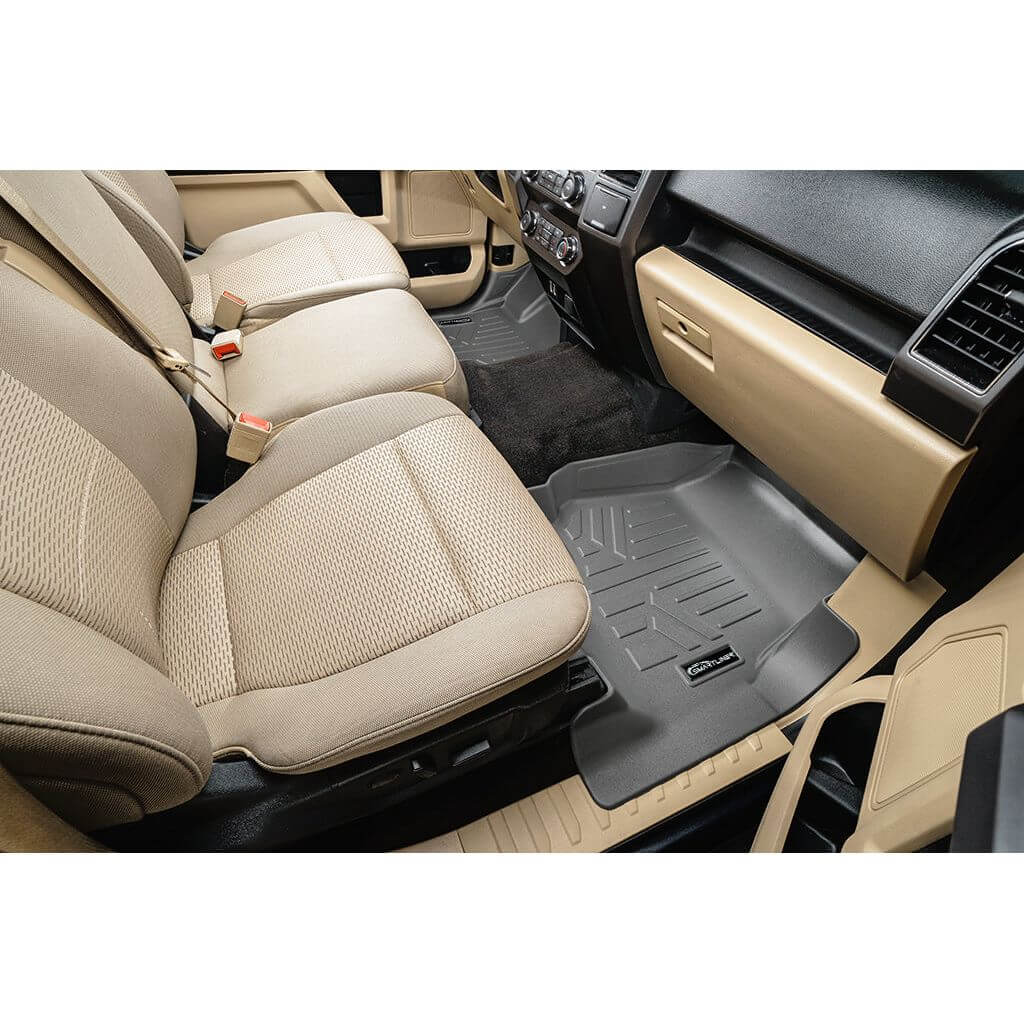 SmartCoverage™ Floor Liners For 2015-2026 Ford F-150 SuperCrew Cab with 1st Row Bench (No OTH) Carpet with 2nd Rear Underseat Storage