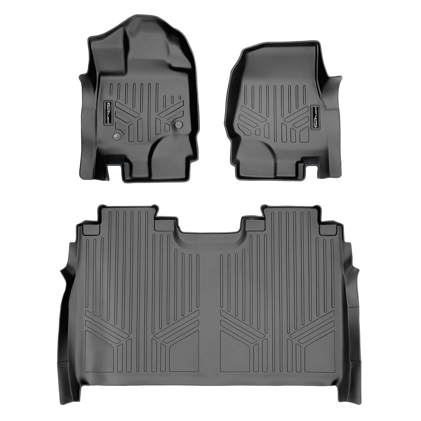 SmartCoverage™ Floor Liners For 2015-2026 Ford F-150 SuperCrew Cab (1st Row Bucket) (Vinyl)