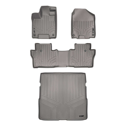 SMARTLINER Custom Fit Floor Liners For 2016-2022 Honda Pilot (8 Passenger Model)