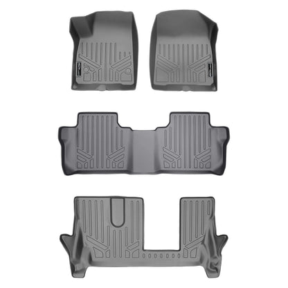 SMARTLINER Custom Fit Floor Liners For 2020-2025 Cadillac XT6 with 2nd Row Bench Seat