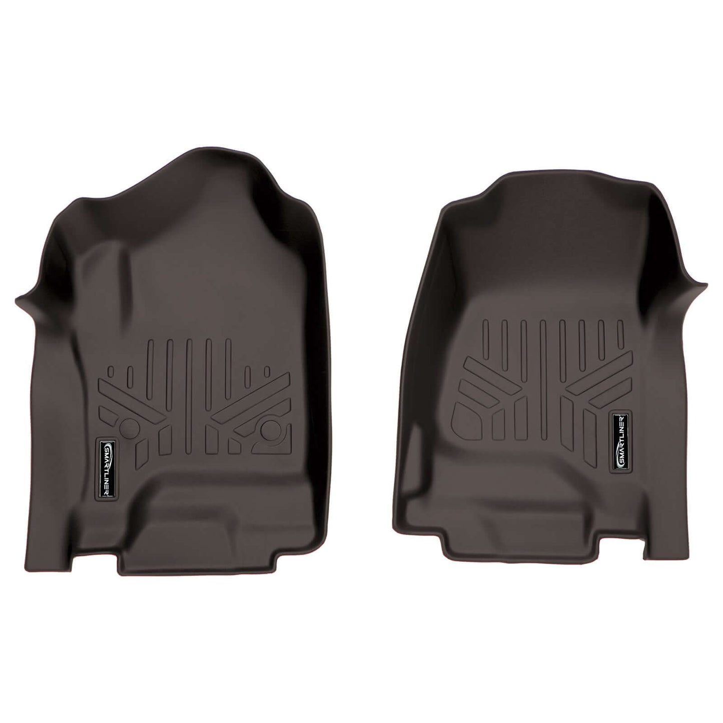 SMARTLINER Floor Liners for Double Cab 2014-2018 Silverado/Sierra 1500 - 2015-2021 2500/3500 HD